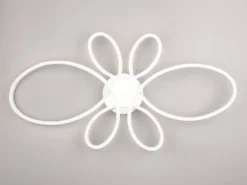 Große LED Deckenleuchte FLY geschwungen Weiß, Breite 83cm
