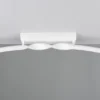 Große LED Deckenleuchte GINKO Metall Weiß, Wandleuchte Breite 79cm