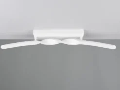 Große LED Deckenleuchte GINKO Metall Weiß, Wandleuchte Breite 79cm