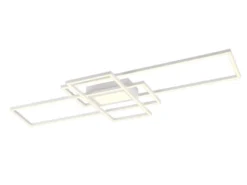 Große LED Deckenleuchte IRVINE Weiß mit Fernbedienung hell & dimmbar, B: 105cm