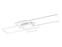 Große LED Deckenleuchte IRVINE Weiß mit Fernbedienung hell & dimmbar, B: 105cm