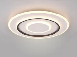 Große LED Deckenleuchte JORA flach & hell, mit Fernbedienung dimmbar Ø 60cm
