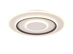 Große LED Deckenleuchte JORA flach & hell, mit Fernbedienung dimmbar Ø 60cm