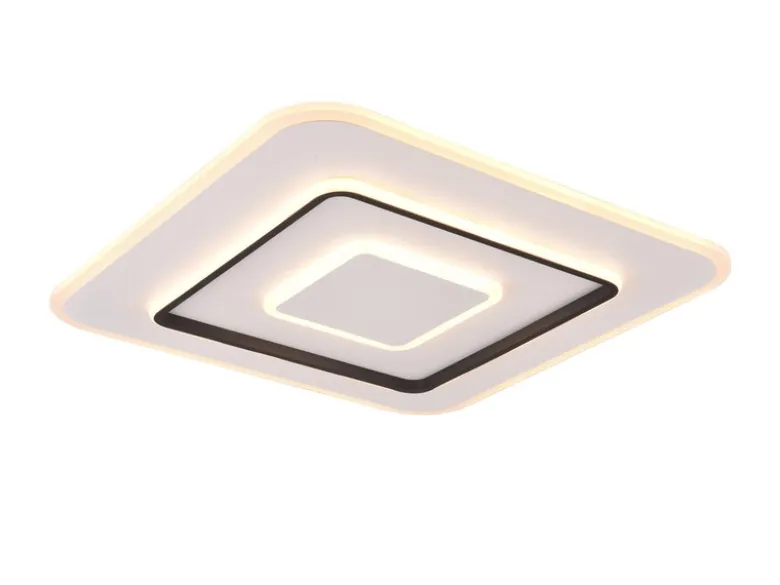 Große LED Deckenleuchte JORA flach & hell, mit Fernbedienung dimmbar 60 x 60cm