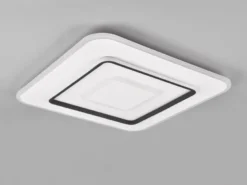 Große LED Deckenleuchte JORA flach & hell, mit Fernbedienung dimmbar 60 x 60cm
