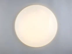 Große LED Deckenleuchte NANDO in Weiß, flach, Lichtfarbe einstellbar, Ø 70cm