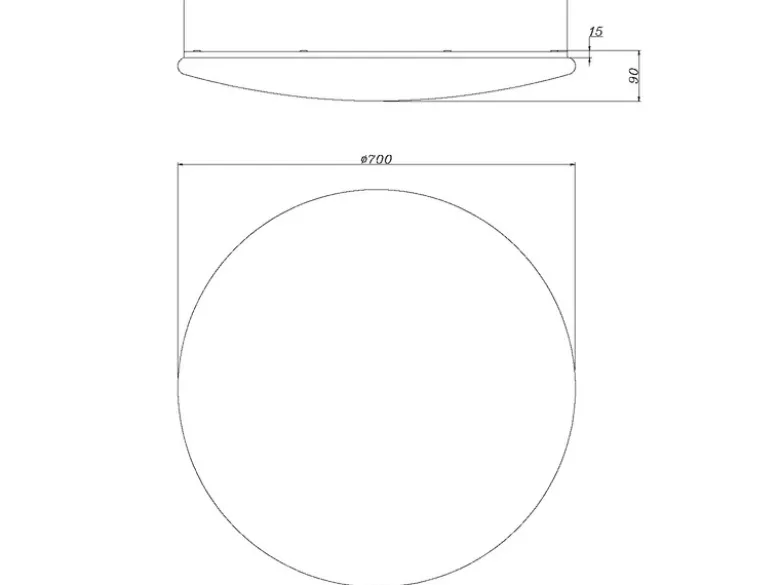 Große LED Deckenleuchte NANDO in Weiß, flach, Lichtfarbe einstellbar, Ø 70cm