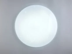 Große LED Deckenleuchte NANDO in Weiß, flach, Lichtfarbe einstellbar, Ø 70cm