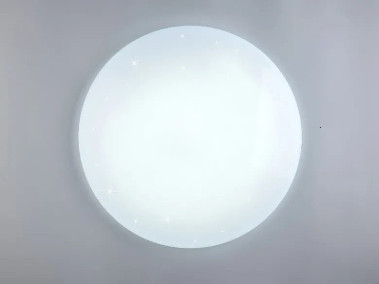 Große LED Deckenleuchte NANDO in Weiß, flach, Lichtfarbe einstellbar, Ø 70cm