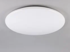 Große LED Deckenleuchte NANDO in Weiß, flach, Lichtfarbe einstellbar, Ø 70cm