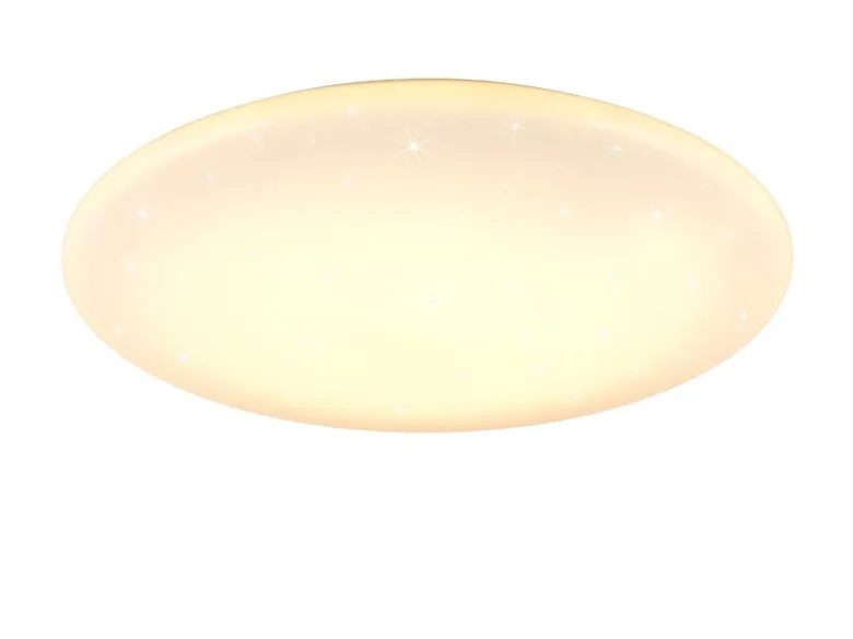 Große LED Deckenleuchte NANDO in Weiß, flach, Lichtfarbe einstellbar, Ø 70cm