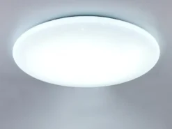Große LED Deckenleuchte NANDO in Weiß, flach, Lichtfarbe einstellbar, Ø 70cm