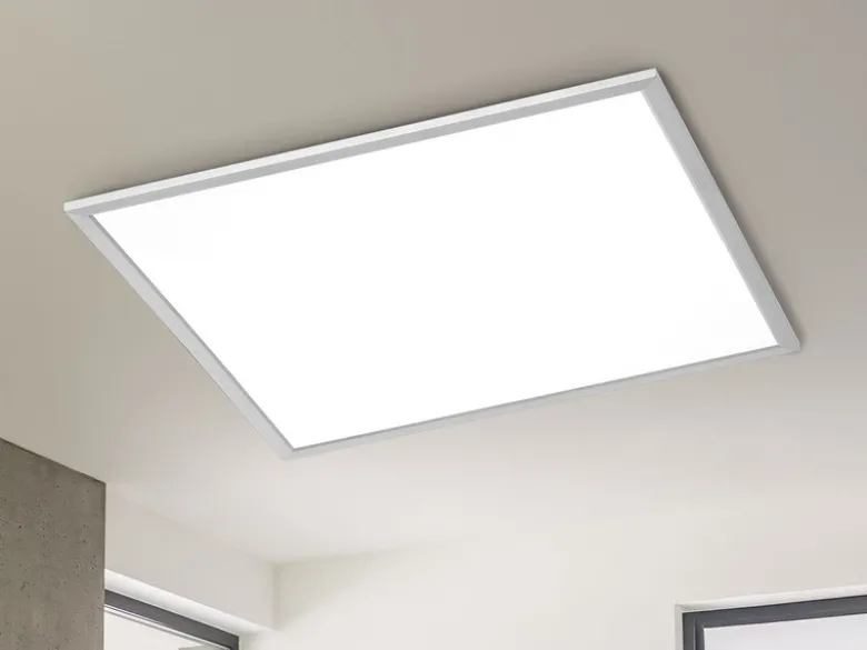 Große LED Deckenleuchte PHOENIX extrem flach dimmbar, Quadrat 62cm