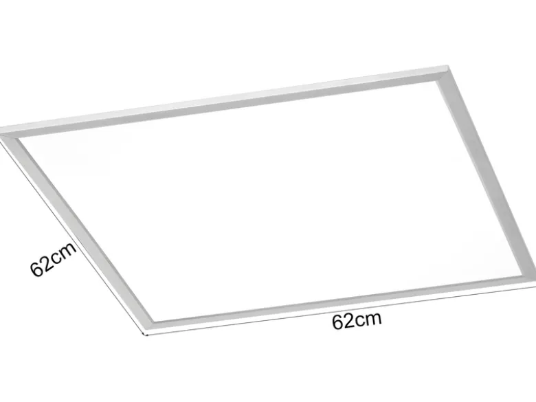 Große LED Deckenleuchte PHOENIX extrem flach dimmbar, Quadrat 62cm