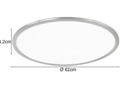 Große LED Deckenleuchte PHOENIX extrem flach & rund, dimmbar, Ø 62cm