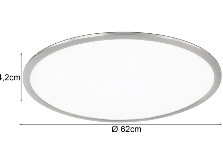 Große LED Deckenleuchte PHOENIX extrem flach & rund, dimmbar, Ø 62cm