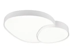 Große LED Deckenleuchte RISE mit Fernbedienung Weiß, Breite 77cm