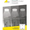 Große LED Deckenleuchte SALINAS mit Switch Dimmer Silber matt, Breite 100cm