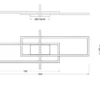 Große LED Deckenleuchte SALINAS mit Switch Dimmer Weiß matt, Breite 100cm