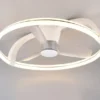 Große LED Deckenleuchte STOCKHOLM mit Ventilator & Fernbedienung Weiß, Ø 73,5cm