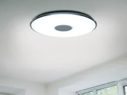 Große LED Deckenleuchte TOKYO flach mit Fernbedienung dimmbar, Ø60cm
