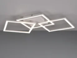 Große LED Deckenleuchte TRAIL Weiß schwenkbar, Neutralweiß, Breite 74cm