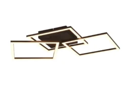 Große LED Deckenleuchte TRAIL Schwarz schwenkbare Module, Breite 74cm