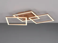 Große LED Deckenleuchte TRAIL Coffee schwenkbare Module, Breite 74cm