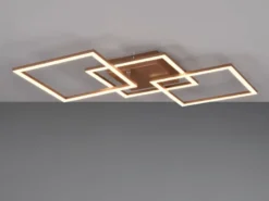 Große LED Deckenleuchte TRAIL Coffee schwenkbare Module, Breite 74cm