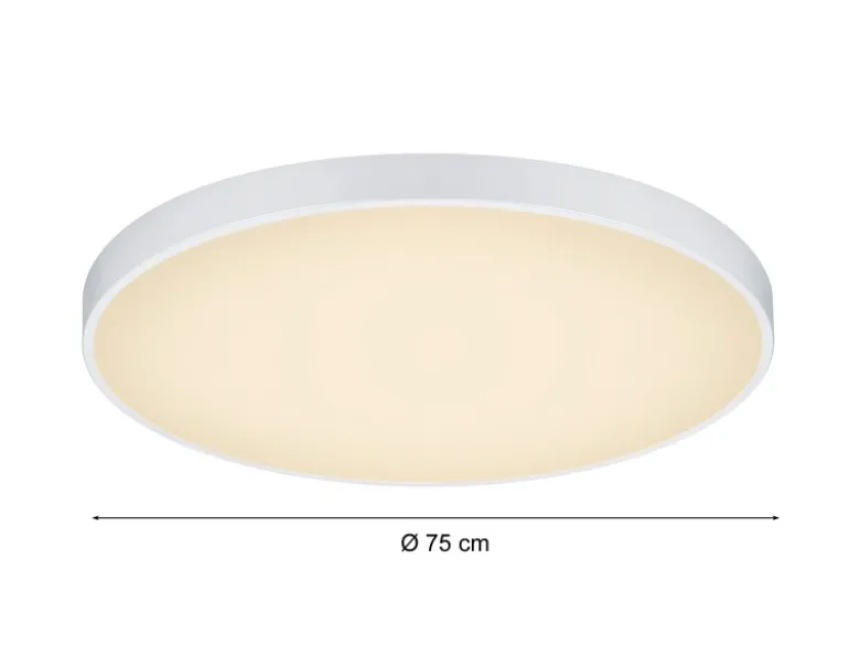 Große LED Deckenleuchte WACO Weiß extern dimmbar, hell mit 12.400 Lumen Ø 75cm