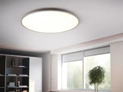 Große LED Deckenleuchte YUMA flach & hell mit Fernbedienung dimmbar, Ø 100cm