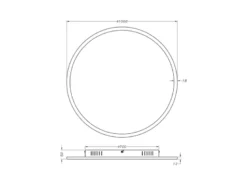Große LED Deckenleuchte YUMA flach & hell mit Fernbedienung dimmbar, Ø 100cm