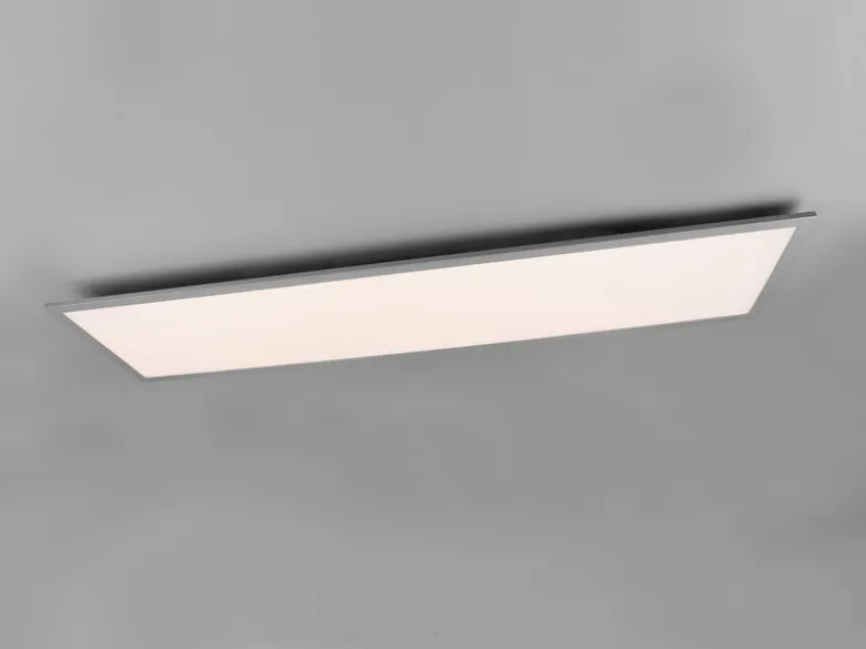 Große LED Panel Deckenleuchte GAMMA mit Fernbedienung, Grau, Breite 119cm