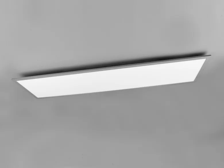 Große LED Panel Deckenleuchte GAMMA mit Fernbedienung, Grau, Breite 119cm
