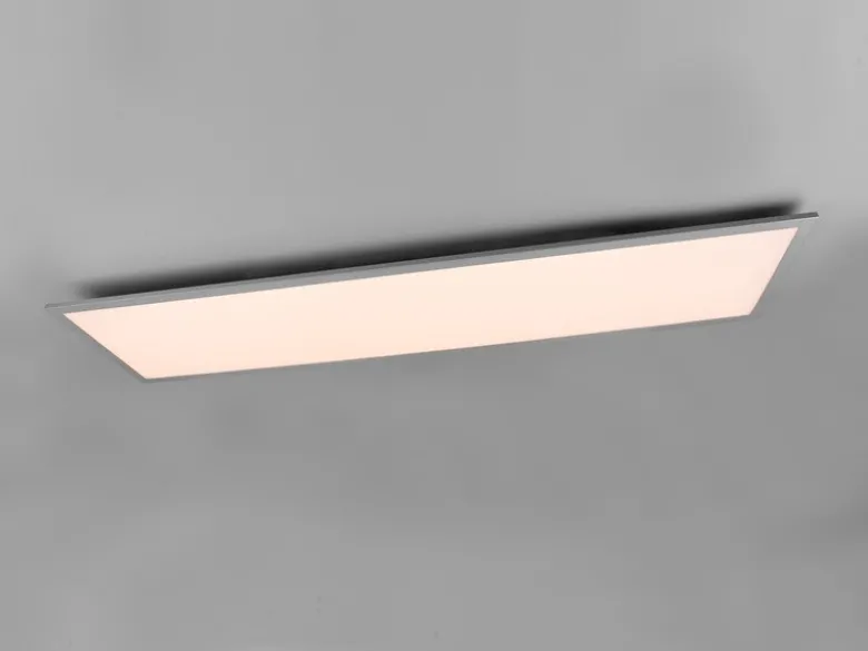 Große LED Panel Deckenleuchte GAMMA mit Fernbedienung, Grau, Breite 119cm