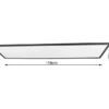 Große LED Panel Deckenleuchte GAMMA mit Fernbedienung, Schwarz, Breite 119cm