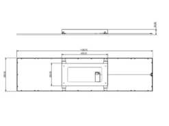 Große LED Panel Deckenleuchte GAMMA mit Fernbedienung, Schwarz, Breite 119cm