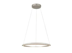 Große LED Pendelleuchte AMADOR Silber, dimmbar & Lichtfarbe einstellbar Ø 75cm