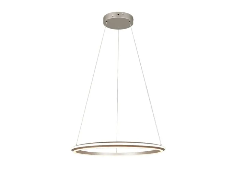 Große LED Pendelleuchte AMADOR Silber, dimmbar & Lichtfarbe einstellbar Ø 75cm