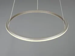 Große LED Pendelleuchte AMADOR Silber, dimmbar & Lichtfarbe einstellbar Ø 75cm