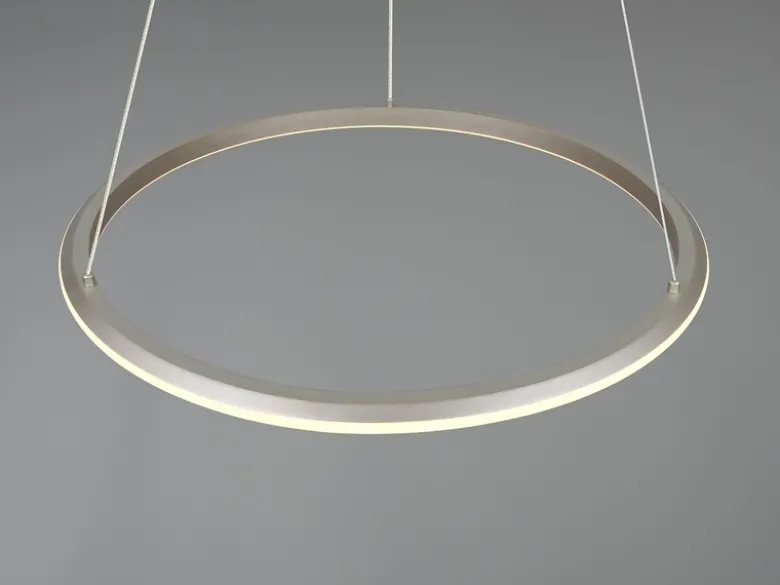 Große LED Pendelleuchte AMADOR Silber, dimmbar & Lichtfarbe einstellbar Ø 75cm