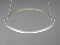 Große LED Pendelleuchte AMADOR Silber, dimmbar & Lichtfarbe einstellbar Ø 75cm