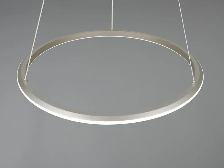 Große LED Pendelleuchte AMADOR Silber, dimmbar & Lichtfarbe einstellbar Ø 75cm
