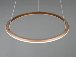 Große LED Pendelleuchte AMADOR Coffee, dimmbar & Lichtfarbe einstellbar Ø 75cm