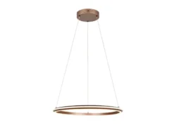 Große LED Pendelleuchte AMADOR Coffee, dimmbar & Lichtfarbe einstellbar Ø 75cm