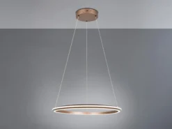 Große LED Pendelleuchte AMADOR Coffee, dimmbar & Lichtfarbe einstellbar Ø 75cm