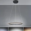 Große LED Pendelleuchte AMADOR Schwarz, dimmbar & Lichtfarbe einstellbar Ø 75cm