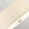 Große LED Pendelleuchte aus Stoff, 4-stufig höhenverstellbar, Ø 46cm