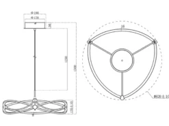 Große LED Pendelleuchte CHARIVARI Silber matt, Ø 62cm