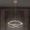 Große LED Pendelleuchte CHARIVARI Messing matt, Ø 62cm